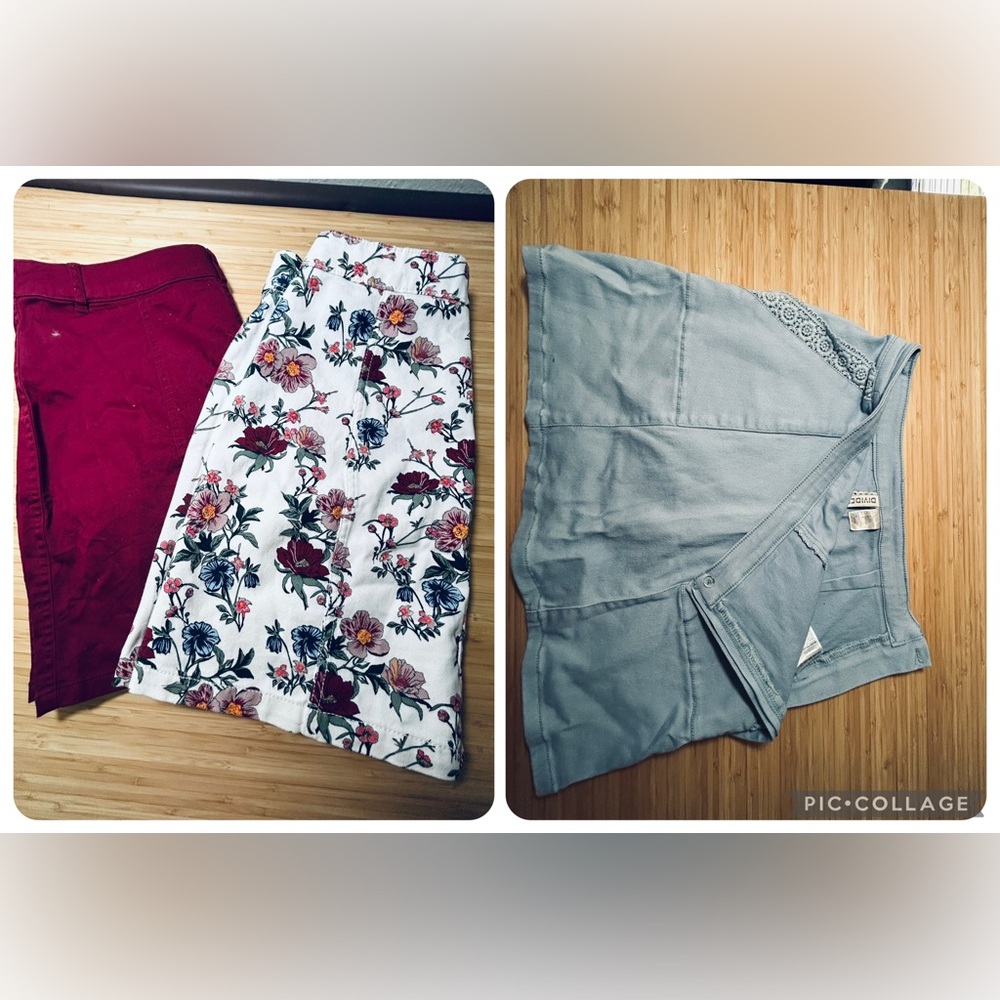 Bundle of my three skirts. Detailed each in my closet for size 8